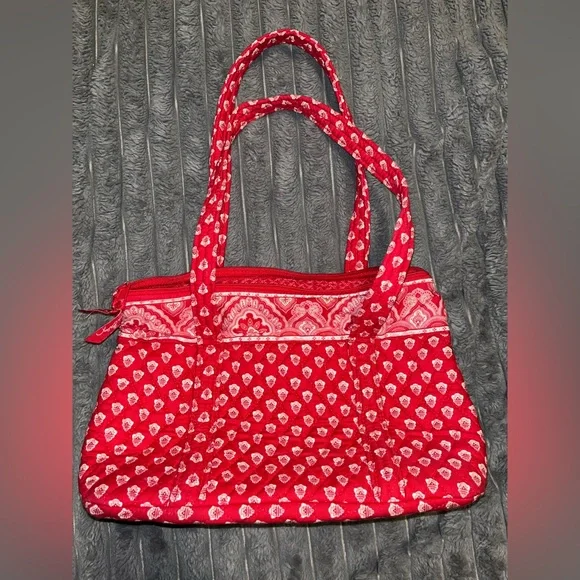 Vera Bradley Red Patterned Shoulder Bag - Picture 4 of 9